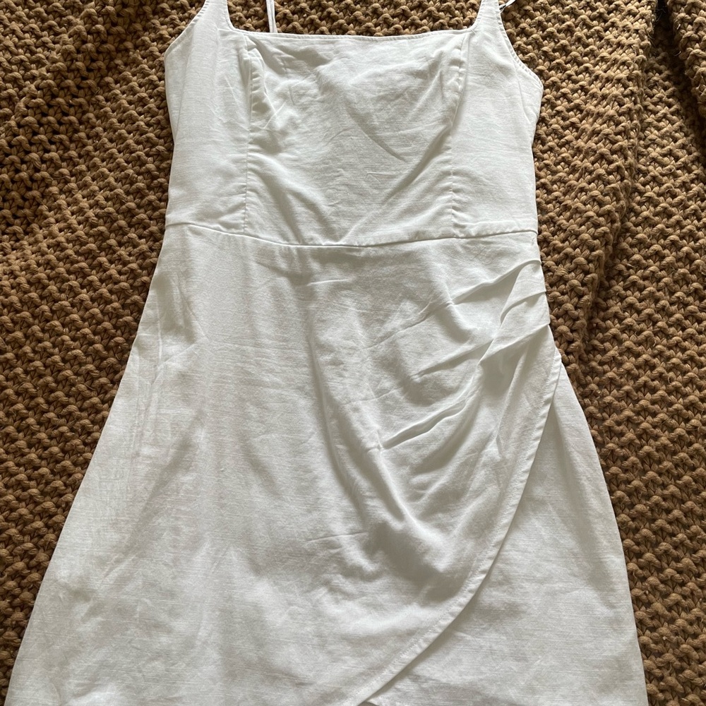 White Abercrombie Wrap-Style Dress